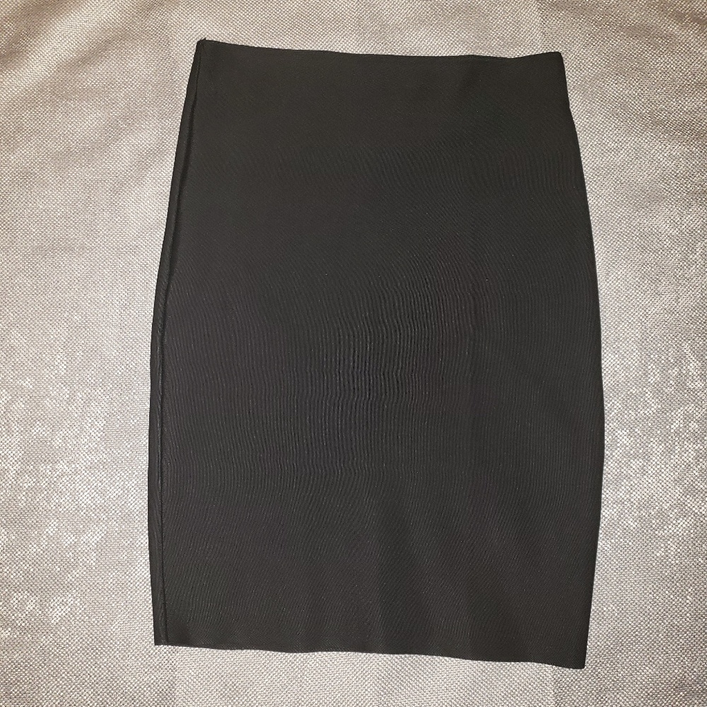 Black Bandage midi skirt